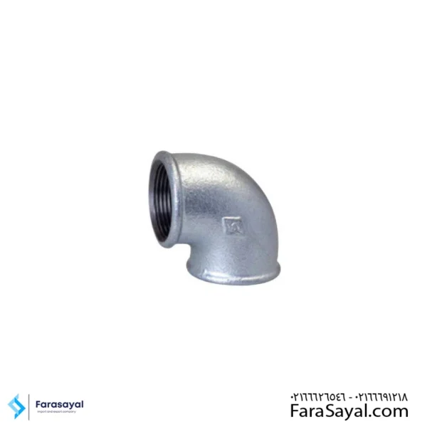 زانو 90 درجه دنده ای گالوانیزه مک (MECH)