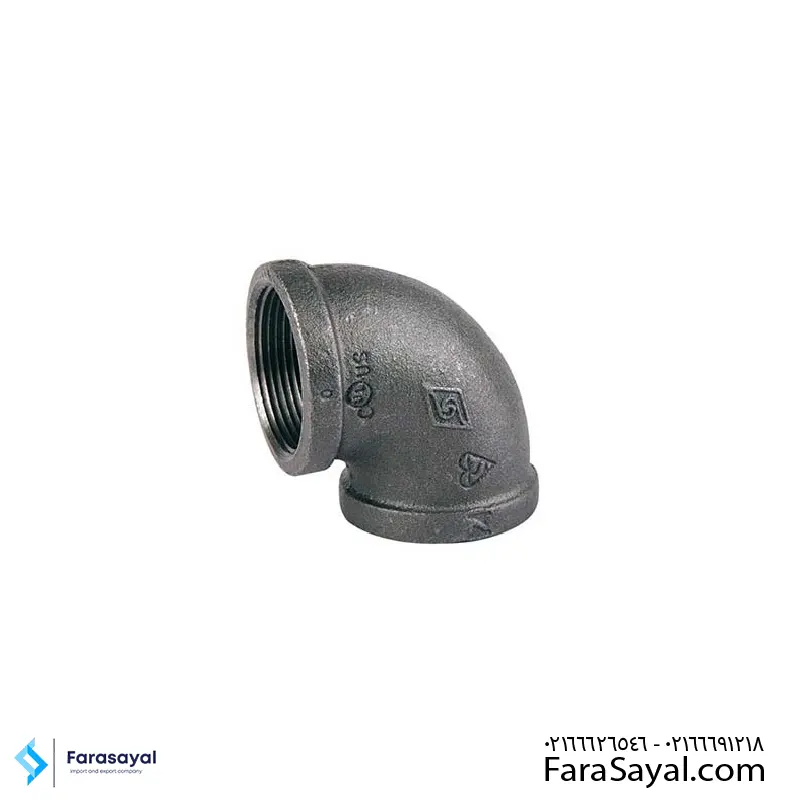 زانو 90 درجه دنده ای سیاه مک (MECH)