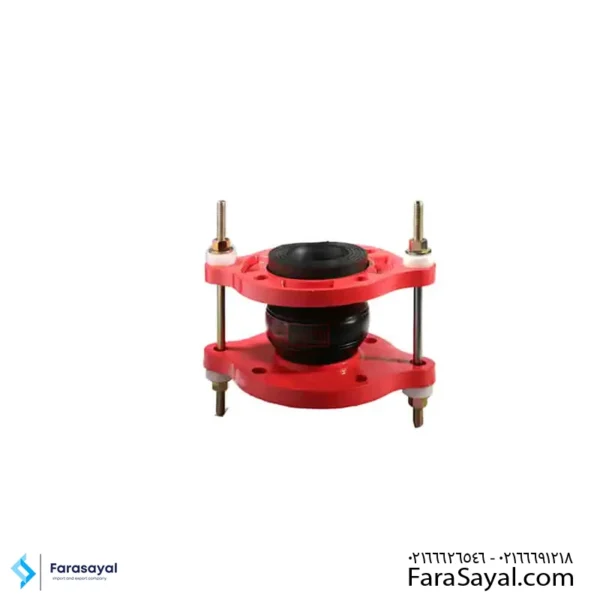 لرزه گیر لاستیکی فلنج دار مهاردار رنگ قرمز CL-۱۵۰ ارتعاشات صنعتی ایران