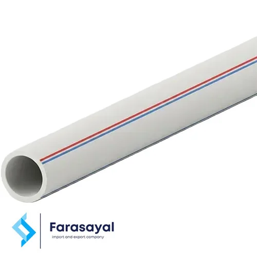 لوله تک لایه PP.RCT قطر 25 میلیمتر پلی پروپیلن آذین