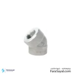 زانو 45 درجه دنده ای ELBOW 45D NPT فشار قوی کلاس 2000 T تایوان A105